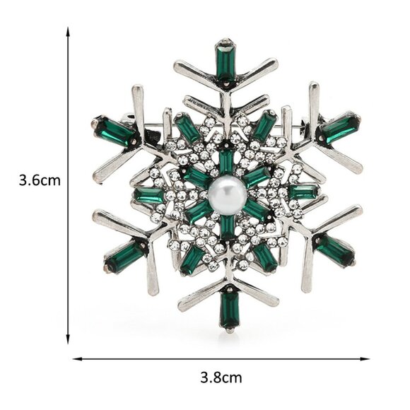 Snowflake Shaped Brooch - Picture 2 of 2